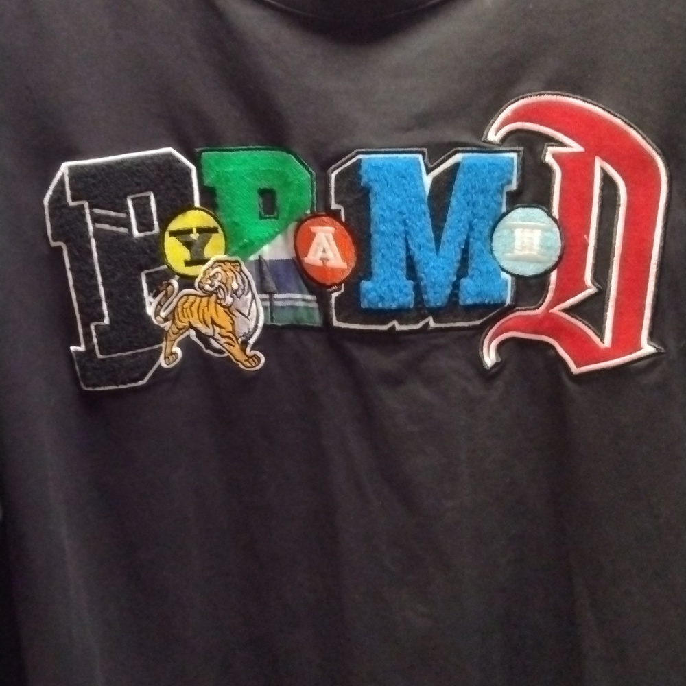 Big And Tall Black Pyramid Multicolor Logo Tee - Picture 2 of 7